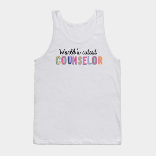 Counselor Gifts | World's cutest Counselor Tank Top